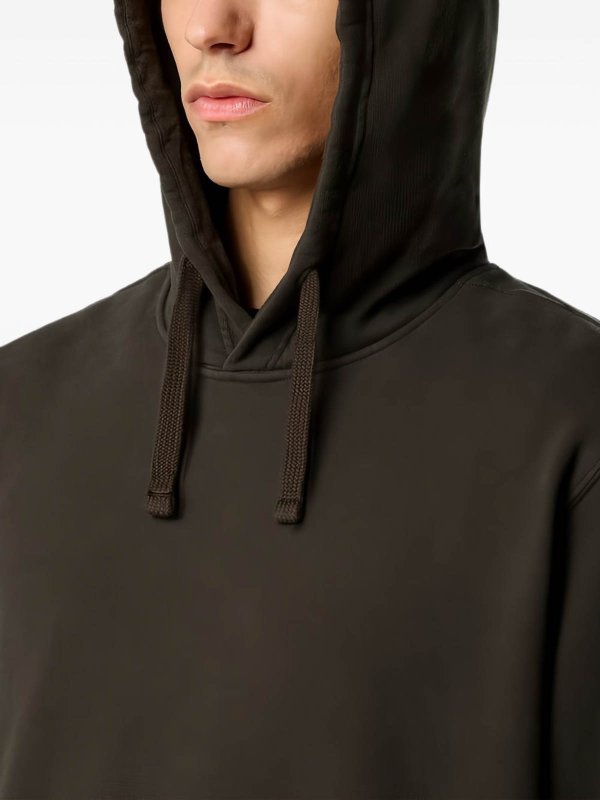 STONE ISLAND buy online Felpa nera con cappuccio e patch logo