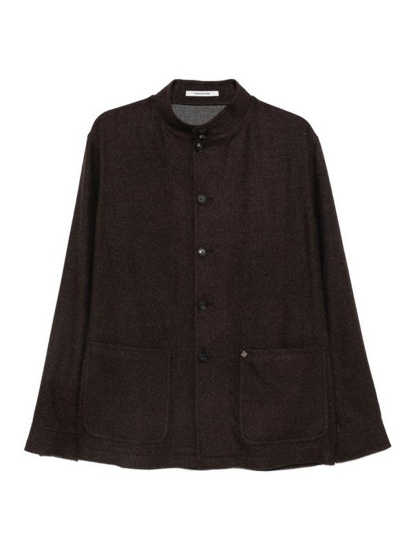 TAGLIATORE: casual jackets - Klein Brown Wool Jacket With Pockets