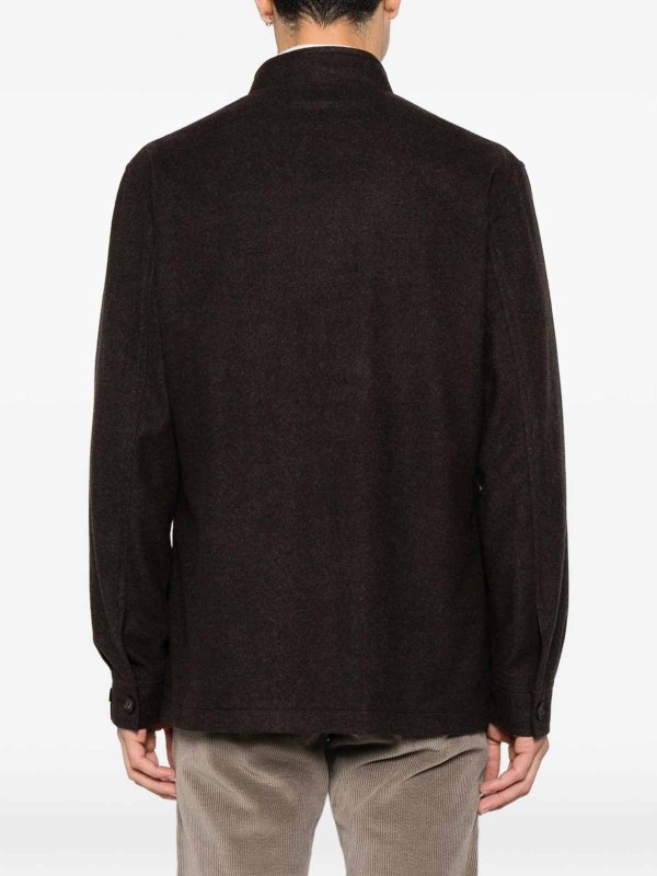 TAGLIATORE: casual jackets online - Klein Brown Wool Jacket With Pockets
