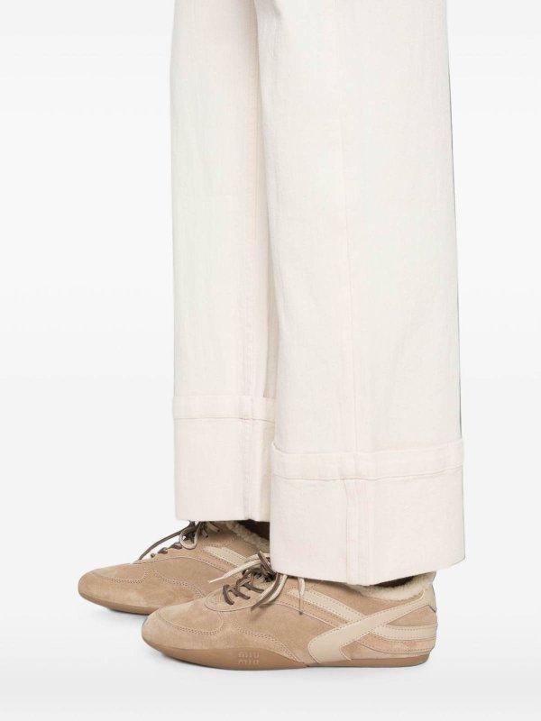 The Best Shops YERSE: Jeans Rectos - Vaqueros Rectos - Beis Claro