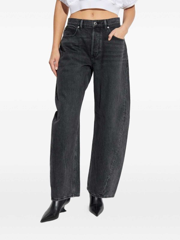 The Best Shops ALEXANDER WANG: ストレートジーンズ - ストレートジーンズ - 黒