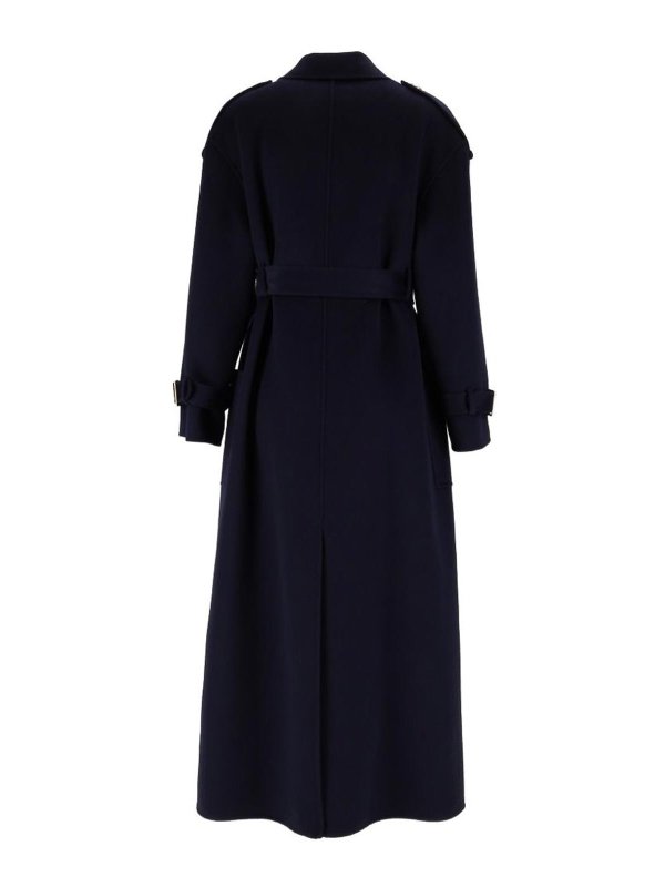 ELISABETTA FRANCHI: ニーレングスコート online - 膝丈コート - ブルー
