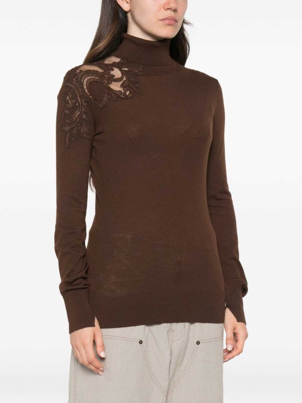 ERMANNO SCERVINO: クルーネック online - クルーネック - ブラウン