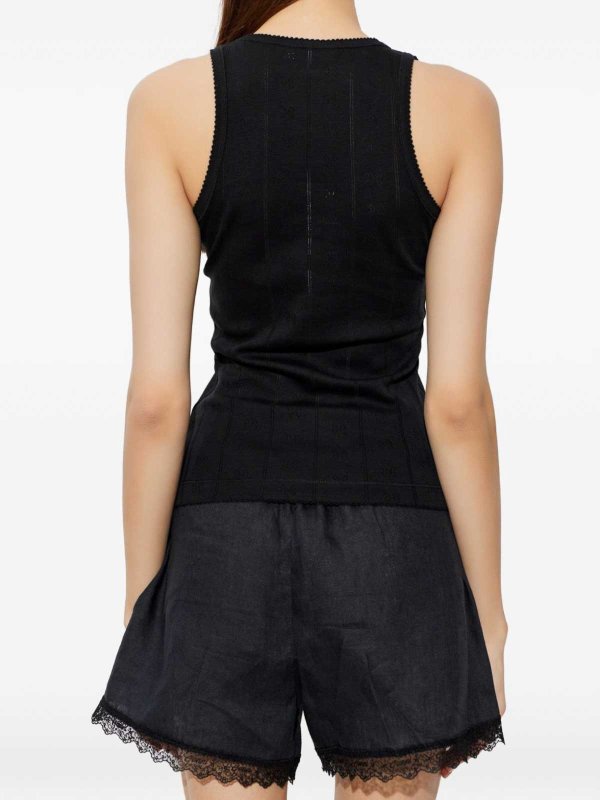 トップ/タンクトップ - 黒 shop online: GANNI