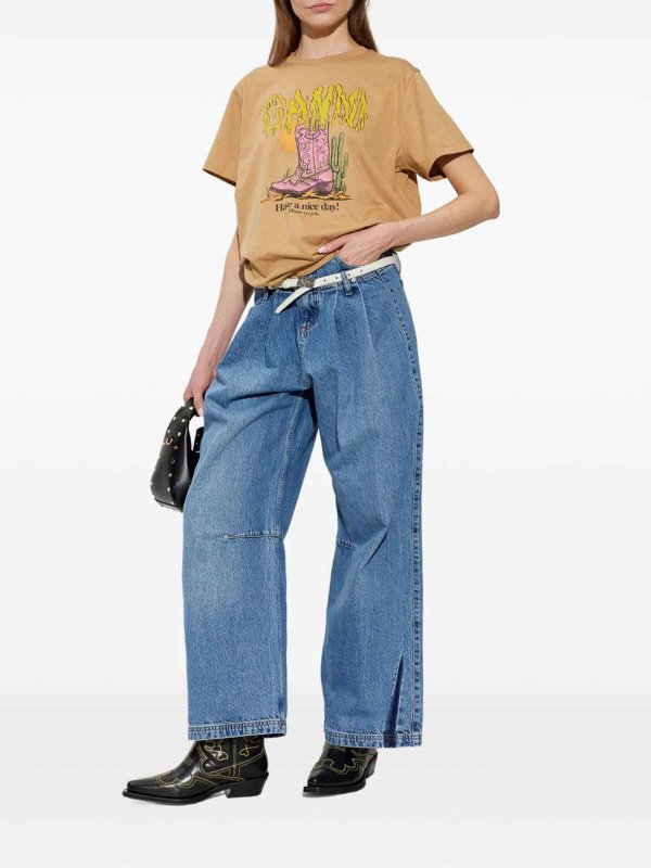 T-Shirt - Hellbeige shop online: GANNI