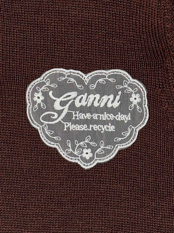 The Best Shops GANNI: crew necks - Brown Wool
