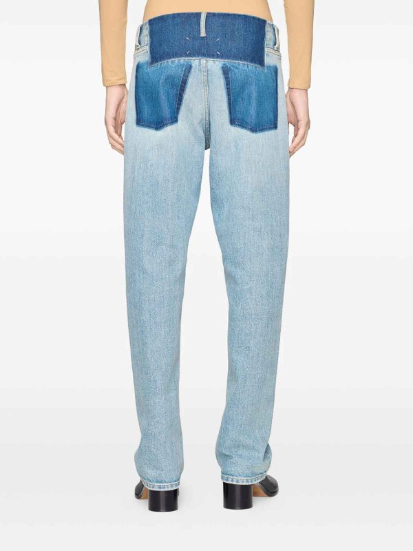 Maison Margiela: straight leg jeans online - Straight-Leg Patchwork