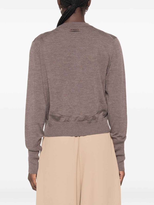 Pull Col Rond - Beige shop online: Pinko