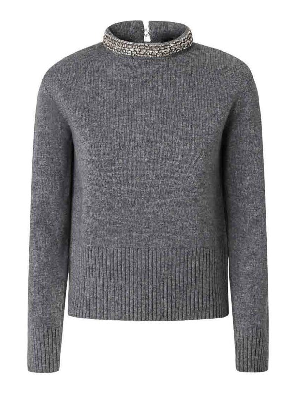 Pinko: crew necks - Grey Sweater