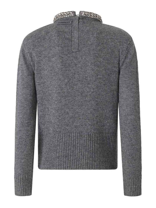 Pinko: crew necks online - Grey Sweater