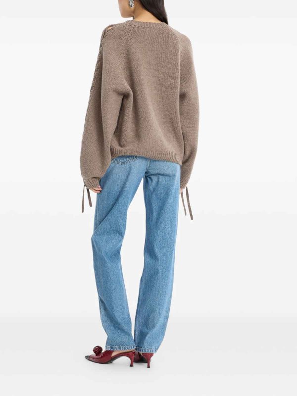 The Best Shops ROTATE Birger Christensen: クルーネック - クルーネック - ブラウン