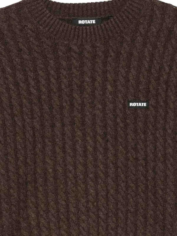 The Best Shops ROTATE Birger Christensen: クルーネック - クルーネック - ブラウン