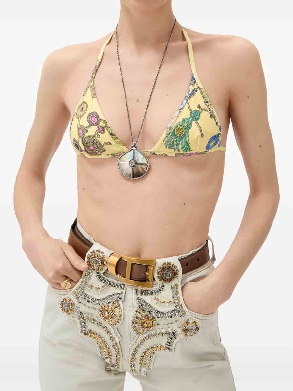 The Best Shops VERSACE: bikini - Top bikini a triangolo giallo