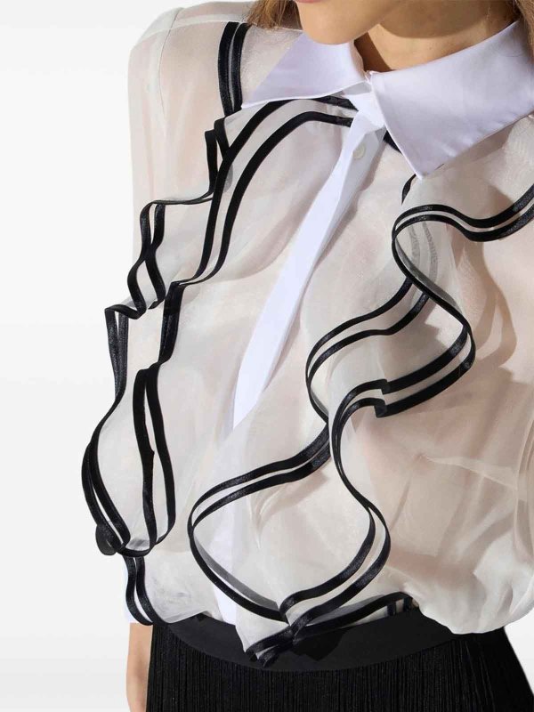 ELISABETTA FRANCHI: ニーレングスドレス online - 膝丈ドレス - 白