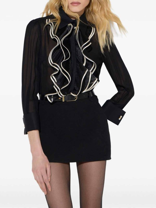 シャツ - 黒 shop online: ELISABETTA FRANCHI