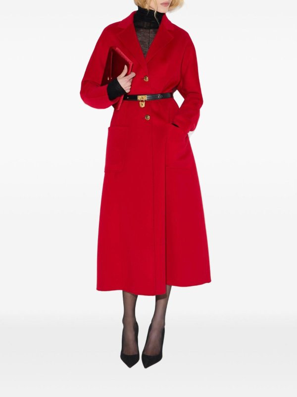 The Best Shops ELISABETTA FRANCHI: ニーレングスコート - 膝丈コート - 赤