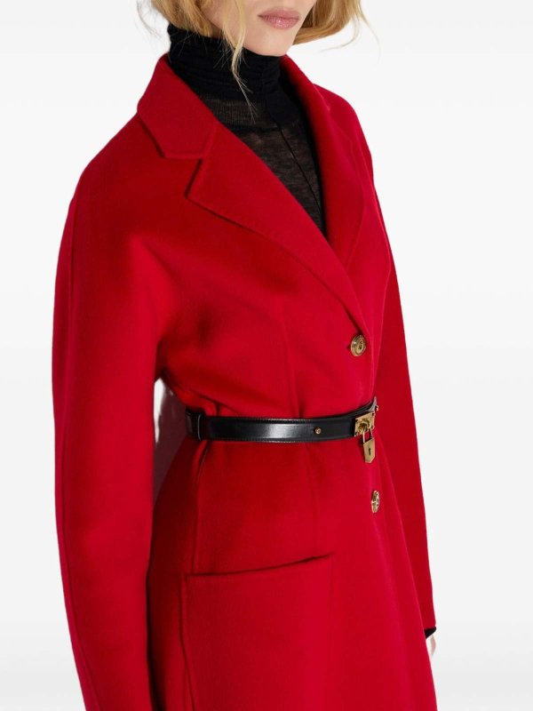 ELISABETTA FRANCHI buy online 膝丈コート - 赤