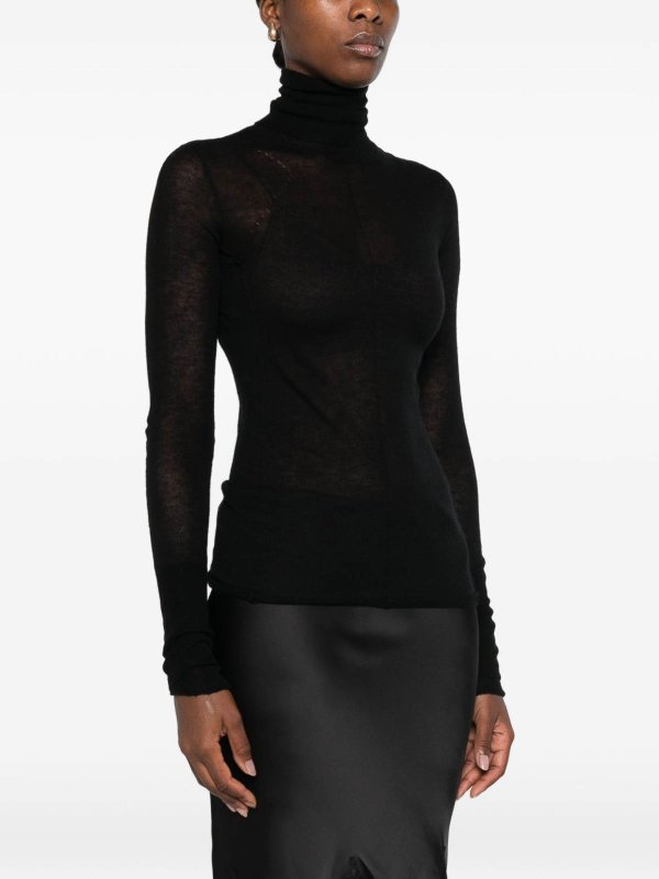 クルーネック - 黒 shop online: ELISABETTA FRANCHI