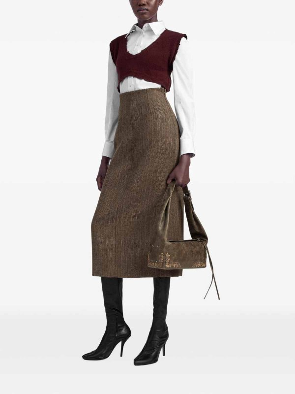 フレアジーンズ - ブラウン shop online: Maison Margiela