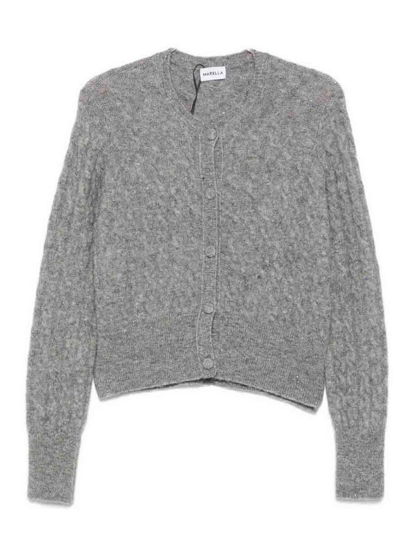 MARELLA: Strickpullover mit Rundhalsausschnitt - Rundhalspullover - Grau