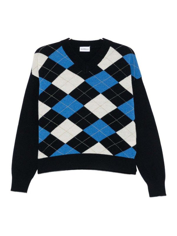 MARELLA: Strickpullover mit Rundhalsausschnitt - Rundhalspullover - Hell-Lila