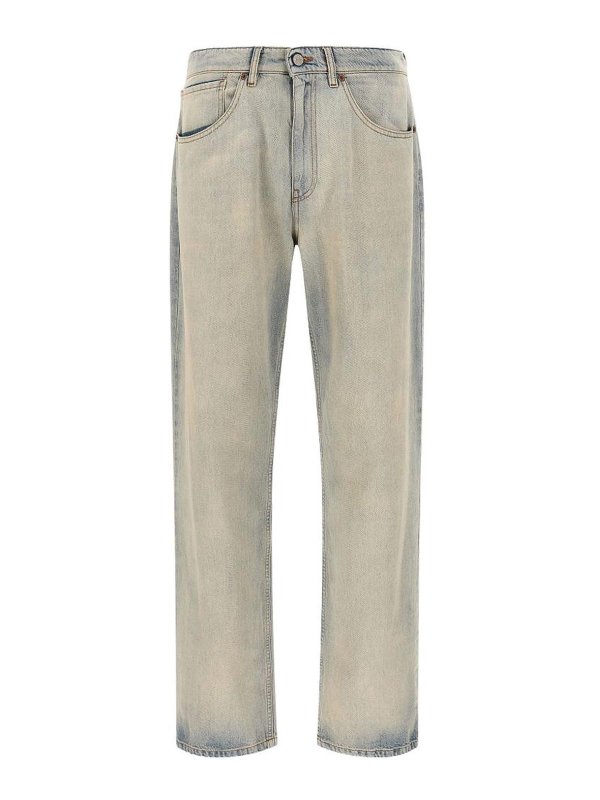 MM6 MAISON MARGIELA: ストレートジーンズ - ストレートジーンズ - ブルー