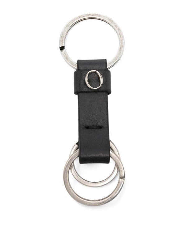 ORCIANI: key holders - Black Lagoon Leather Keychain