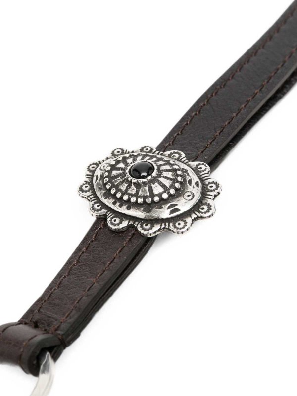 ORCIANI: Rings online - Brown Lagoon Leather Key Ring
