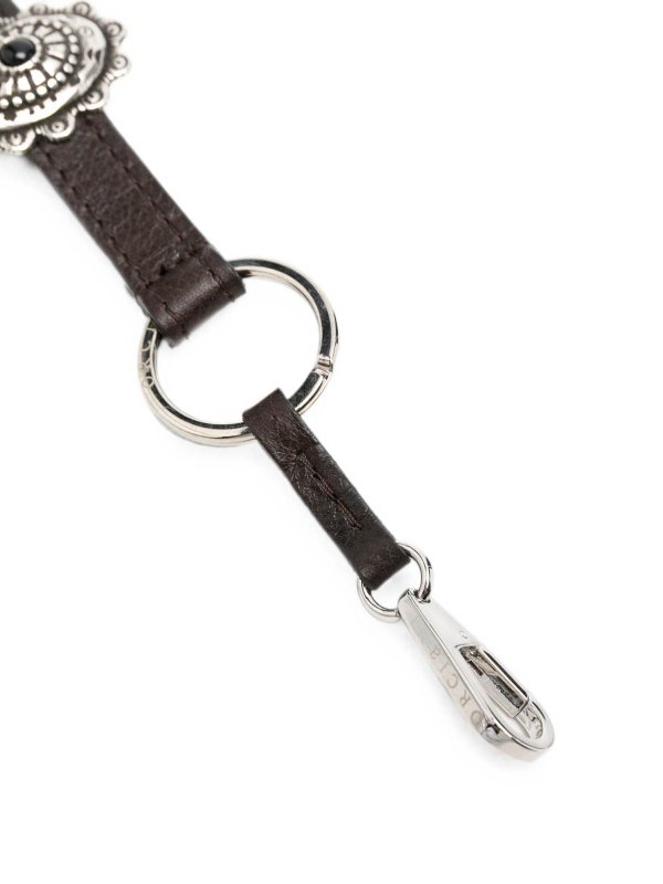 The Best Shops ORCIANI: Rings - Brown Lagoon Leather Key Ring