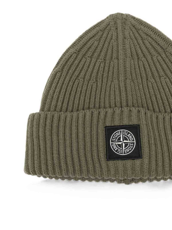 The Best Shops STONE ISLAND: ニットキャップ - ビーニー帽 - ダークグリーン
