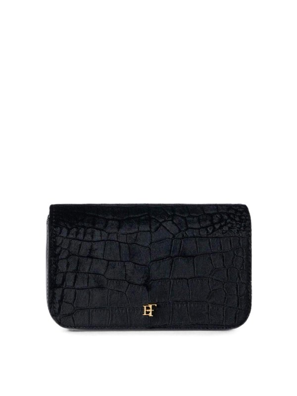 ELISABETTA FRANCHI: トートバッグ - トートバッグ - 黒