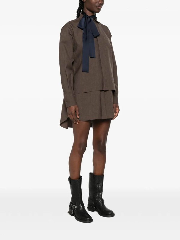 The Best Shops Sacai: マキシドレス - マキシドレス - ブラウン