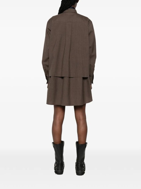 Sacai buy online マキシドレス - ブラウン