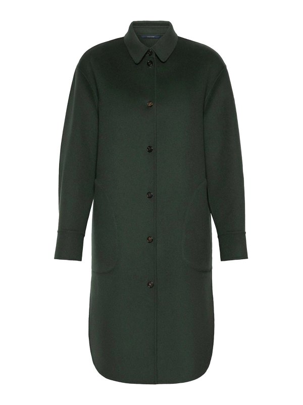 S MAX MARA: ニーレングスコート - 膝丈コート - 緑