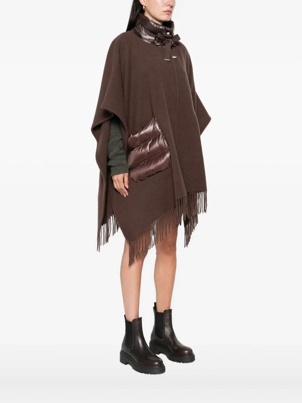The Best Shops HERNO: Capes & Ponchos - Cape - Marron Foncé