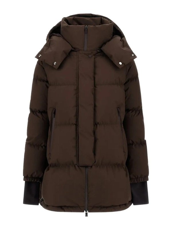 HERNO: padded jackets - Medium Brown Down Jacket