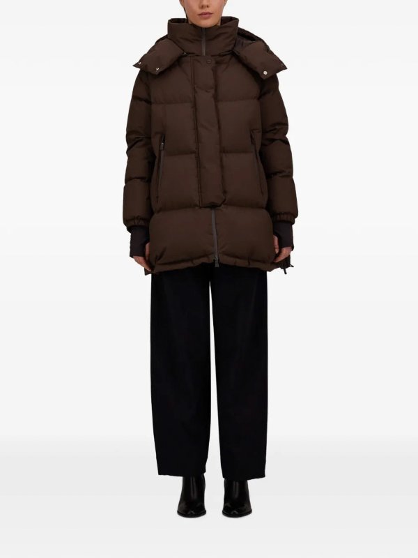 HERNO: padded jackets online - Medium Brown Down Jacket