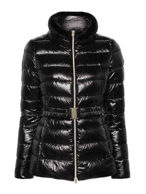 HERNO: padded jackets - Short Black Down Jacket