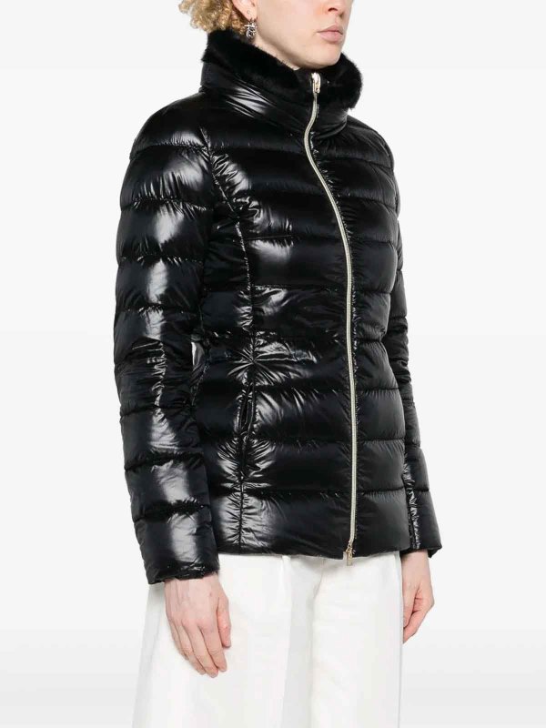 HERNO: padded jackets online - Short Black Down Jacket