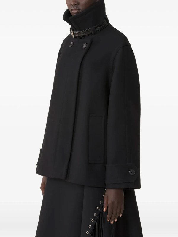 The Best Shops LANVIN: knee length coats - Short Black Coat