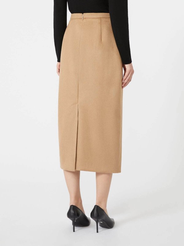 The Best Shops Max Mara: ニーレングススカート＆ミディ丈 - 膝丈/ミディスカート - キャメル