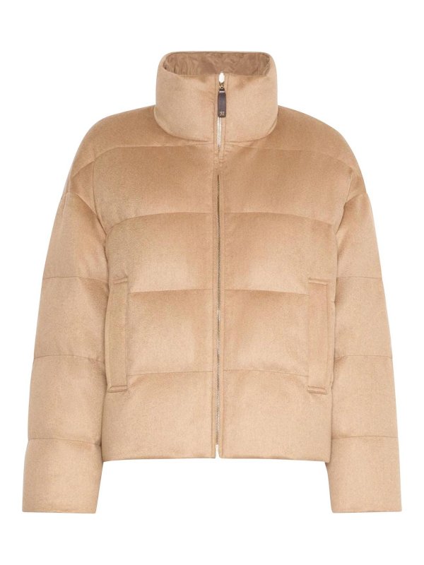 Max Mara: padded jackets - The Cube Mora Down Jacket Mora Camel