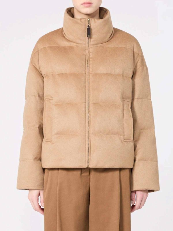 Max Mara: padded jackets online - The Cube Mora Down Jacket Mora Camel
