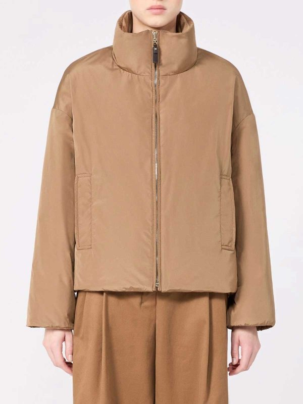 The Best Shops Max Mara: padded jackets - The Cube Mora Down Jacket Mora Camel