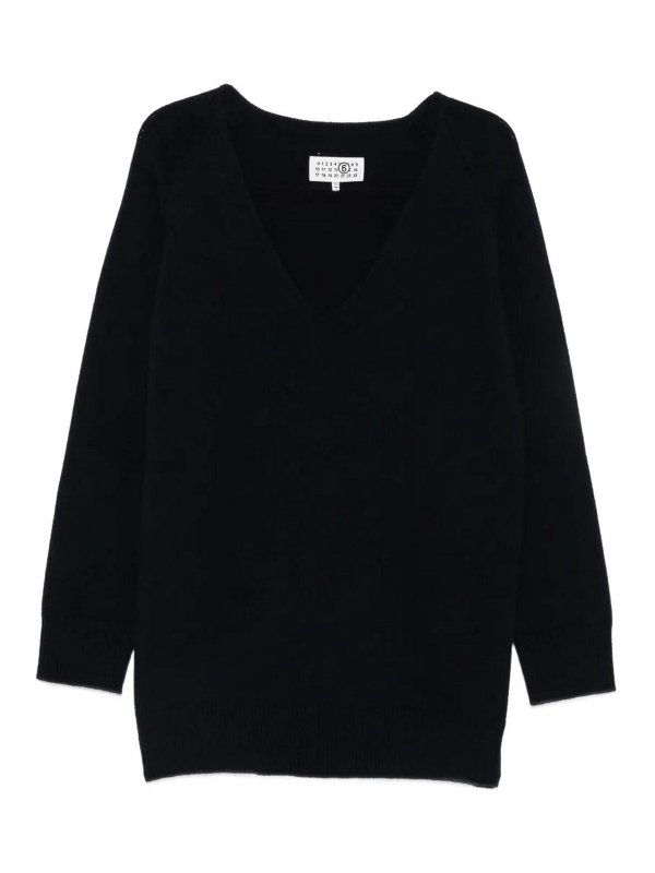 MM6 MAISON MARGIELA: maglia collo rotondo - Pullover Navy