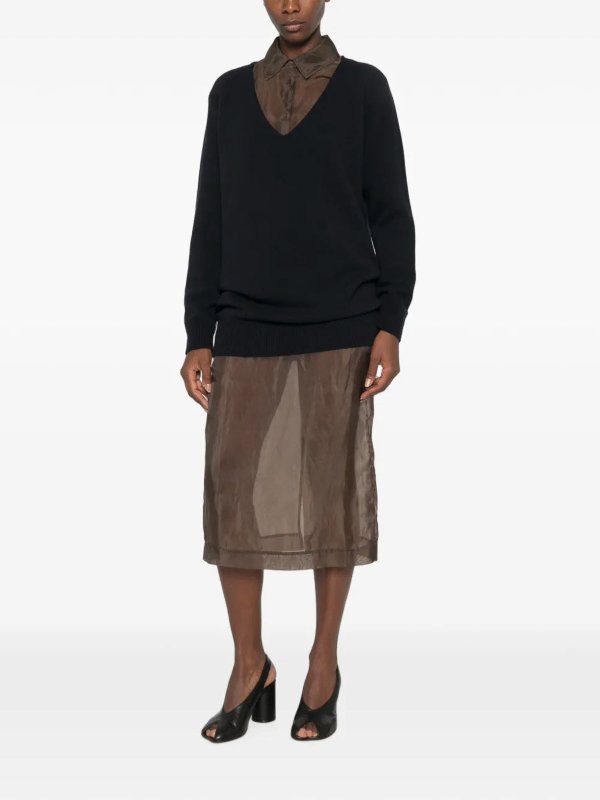 The Best Shops MM6 MAISON MARGIELA: maglia collo rotondo - Pullover Navy
