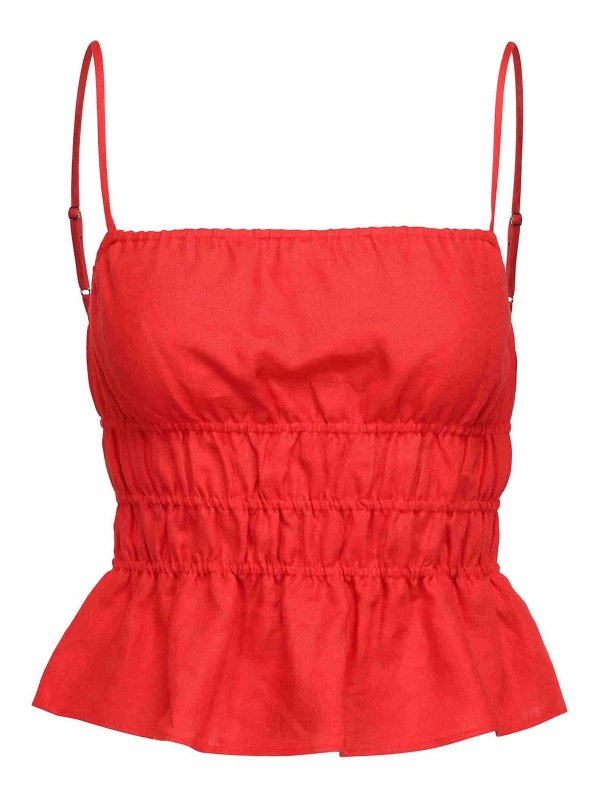 STAUD: Tops & Débardeurs - Top - Rouge