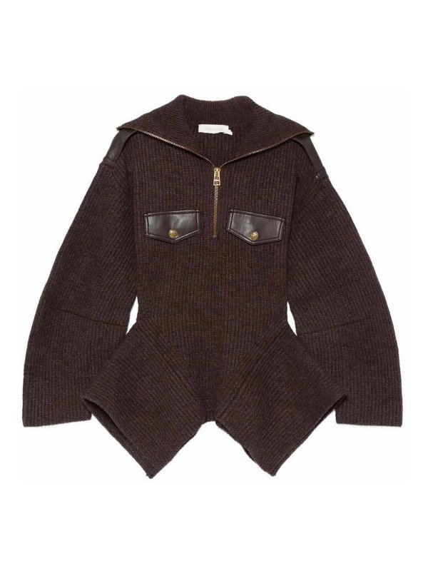 ZIMMERMANN: Pull col rond - Pull Col Rond - Marron