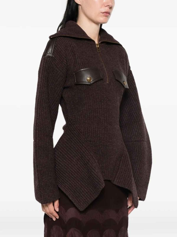 ZIMMERMANN: Pull col rond online - Pull Col Rond - Marron