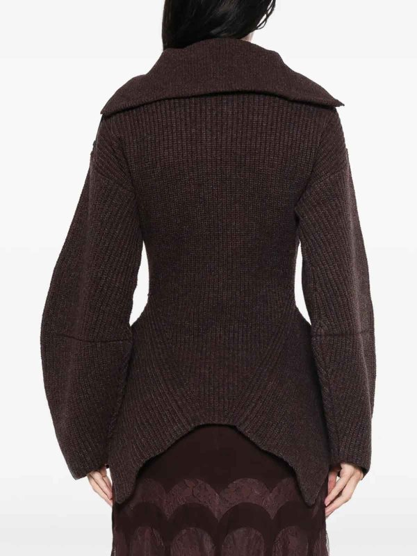Pull Col Rond - Marron shop online: ZIMMERMANN